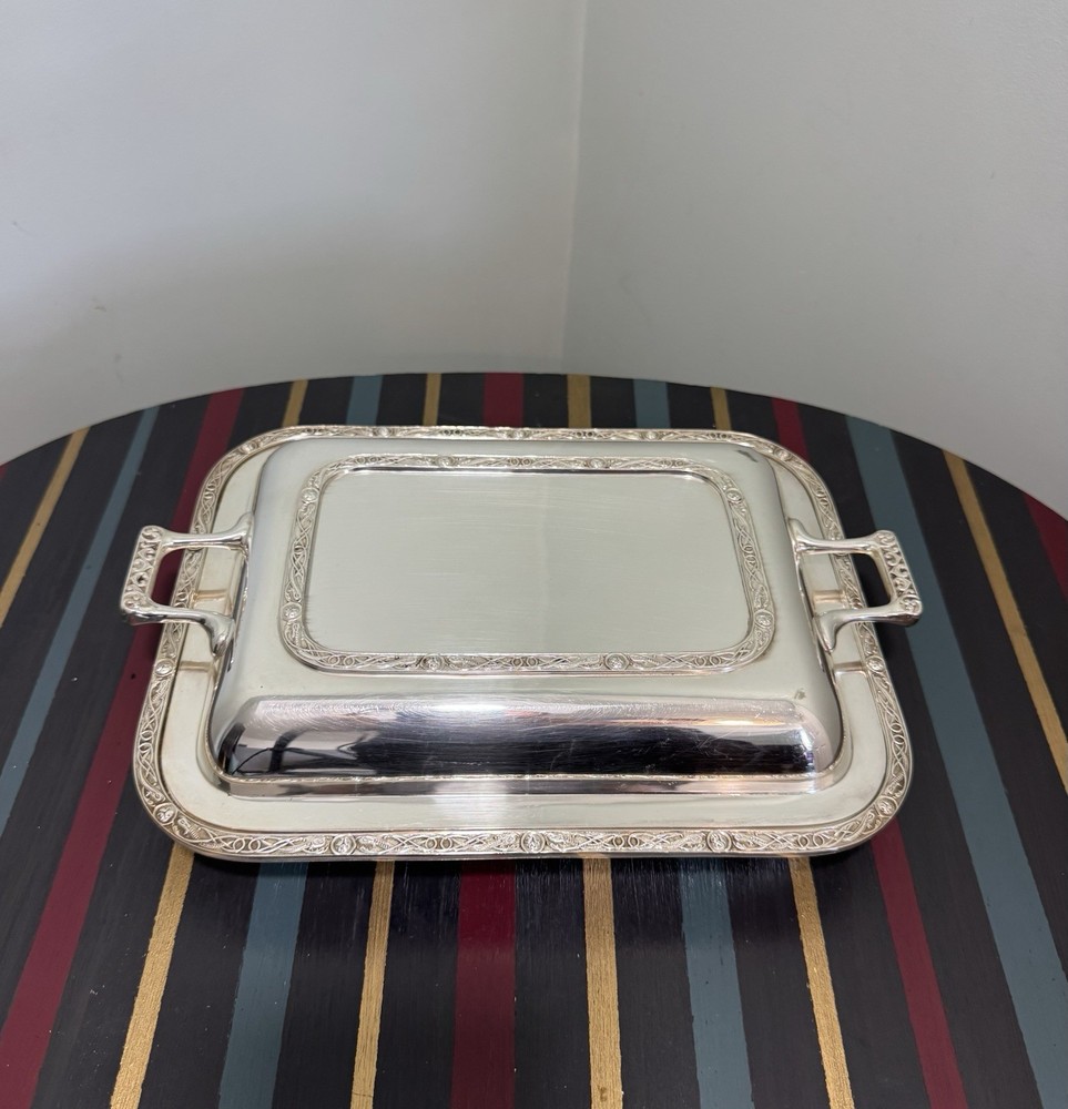 Vintage W. GREENWOOD & SONS Silver Plate Rectangular Entree Serving Dish