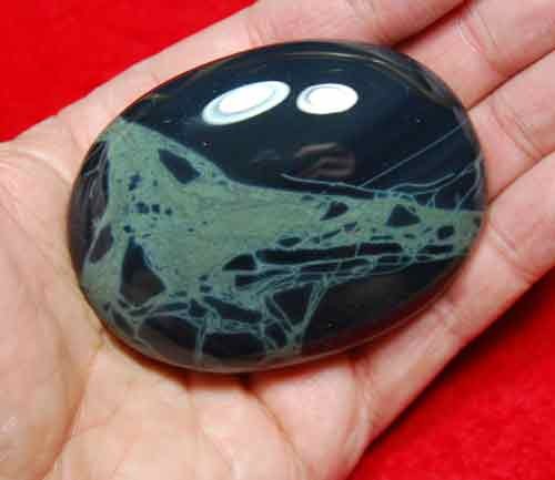 Spider Obsidian Soap-Shaped Palm Stone #7