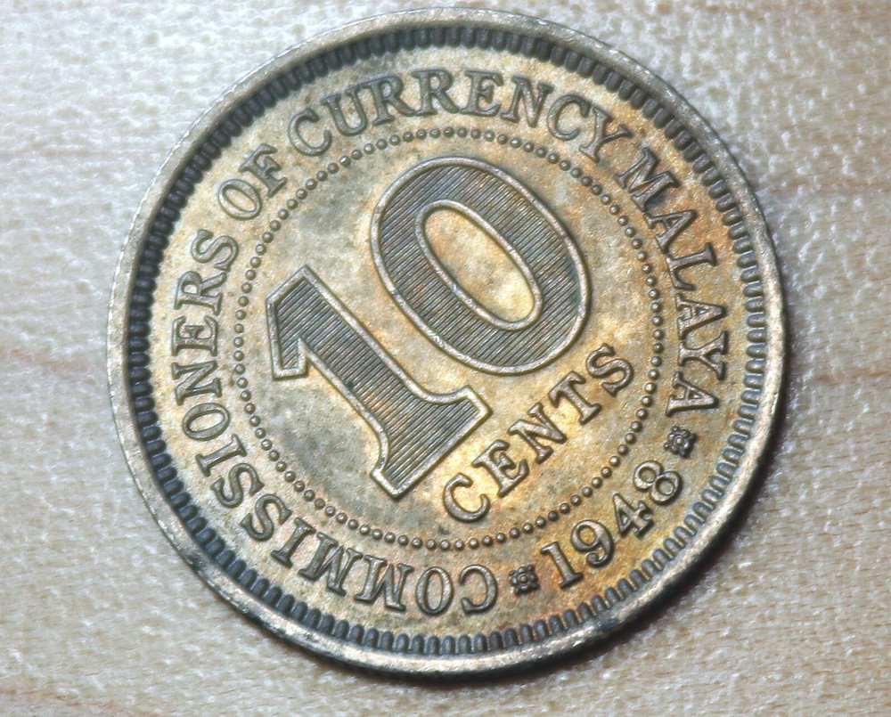 1948 Malaya 10 Cents