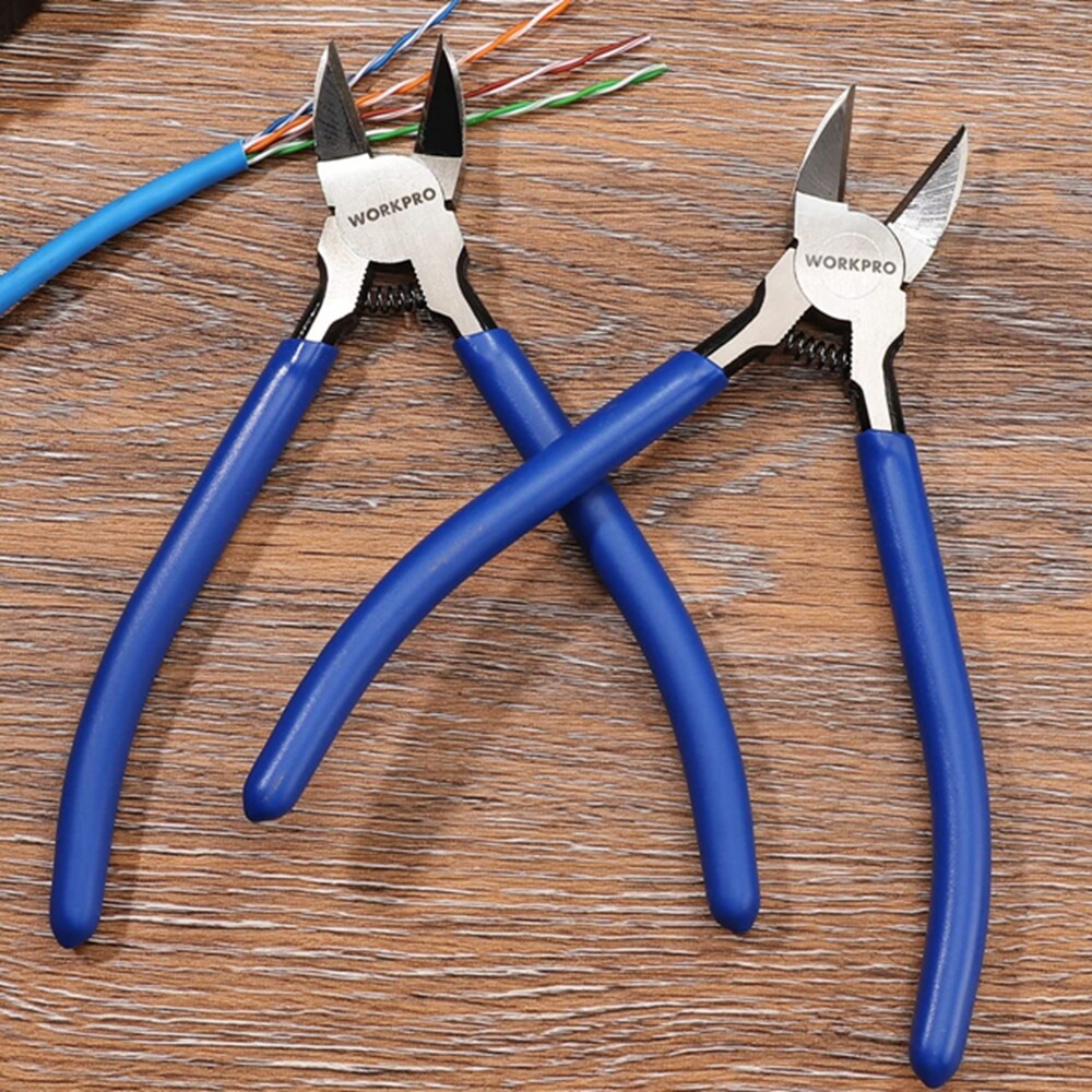 6" Wire Cutter Precision Flush Cutter Spring Loaded Side Cutting Diagonal Cutter