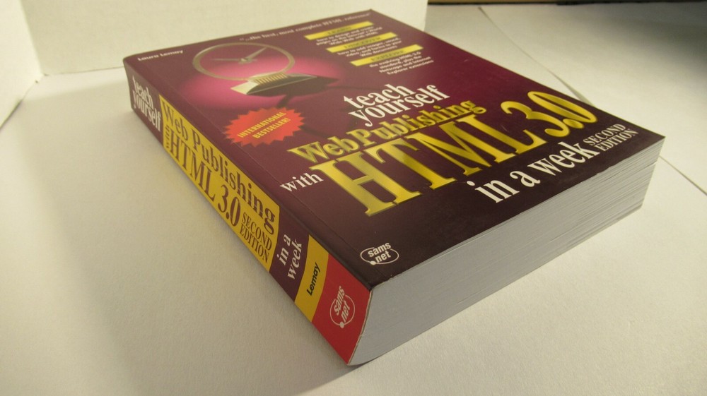 TEACH YOURSELF WEB PUBLISHING WITH HTML 3.0 book second edition preowned 