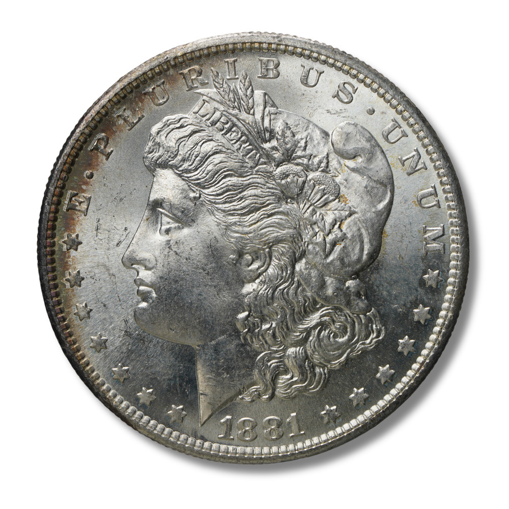 1881 S Morgan Silver Dollar BU MS Toned