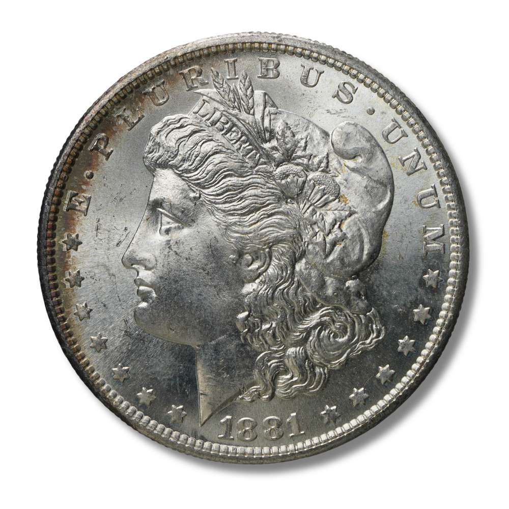 1881 S Morgan Silver Dollar BU MS Toned