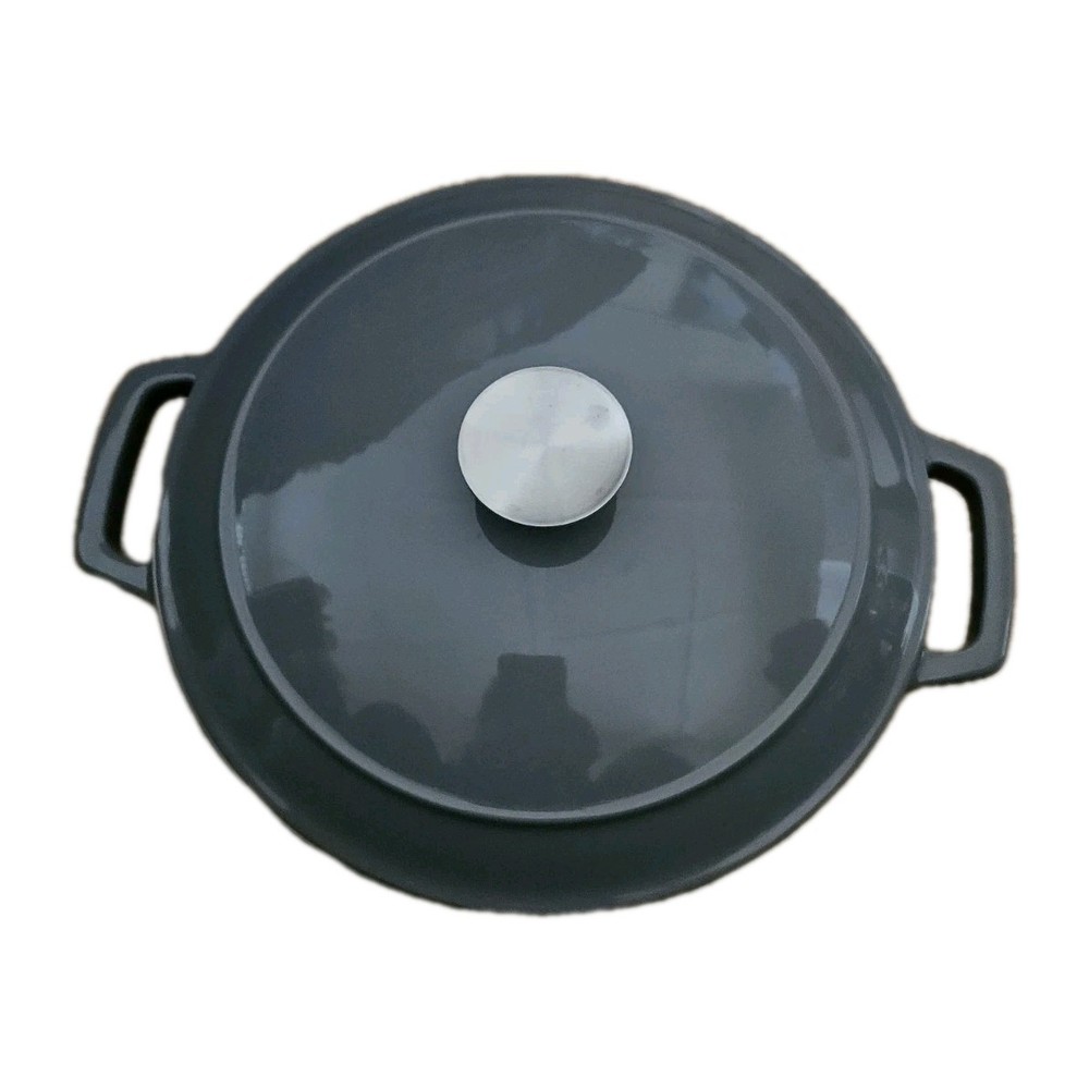Kitchen Servappetit Grill Pan W/ Lid Ceramic 10" Stackable Gray New MSRP $40