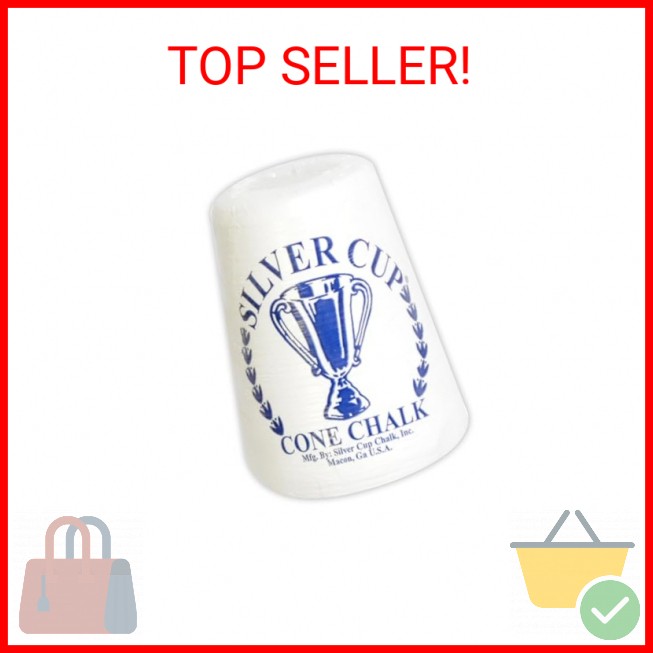 Hathaway Silver Cup Cone Talc Chalk, White
