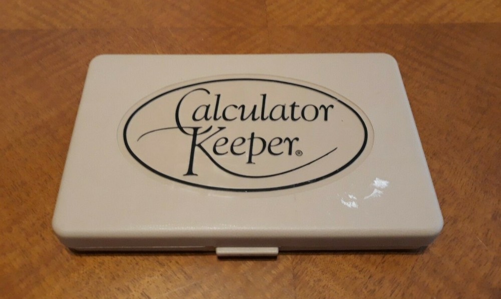 Calculator Keeper The Educator Basic Overhead Calculator, Manual + Case T1-108