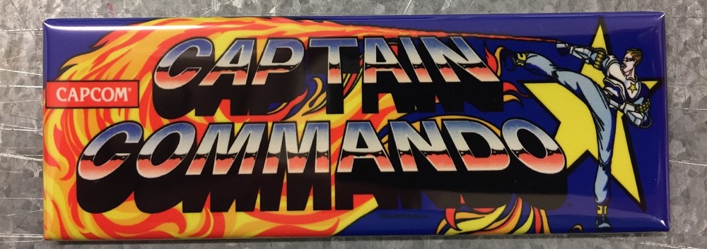 Captain Commando Arcade Game Marquee Fridge Magnet