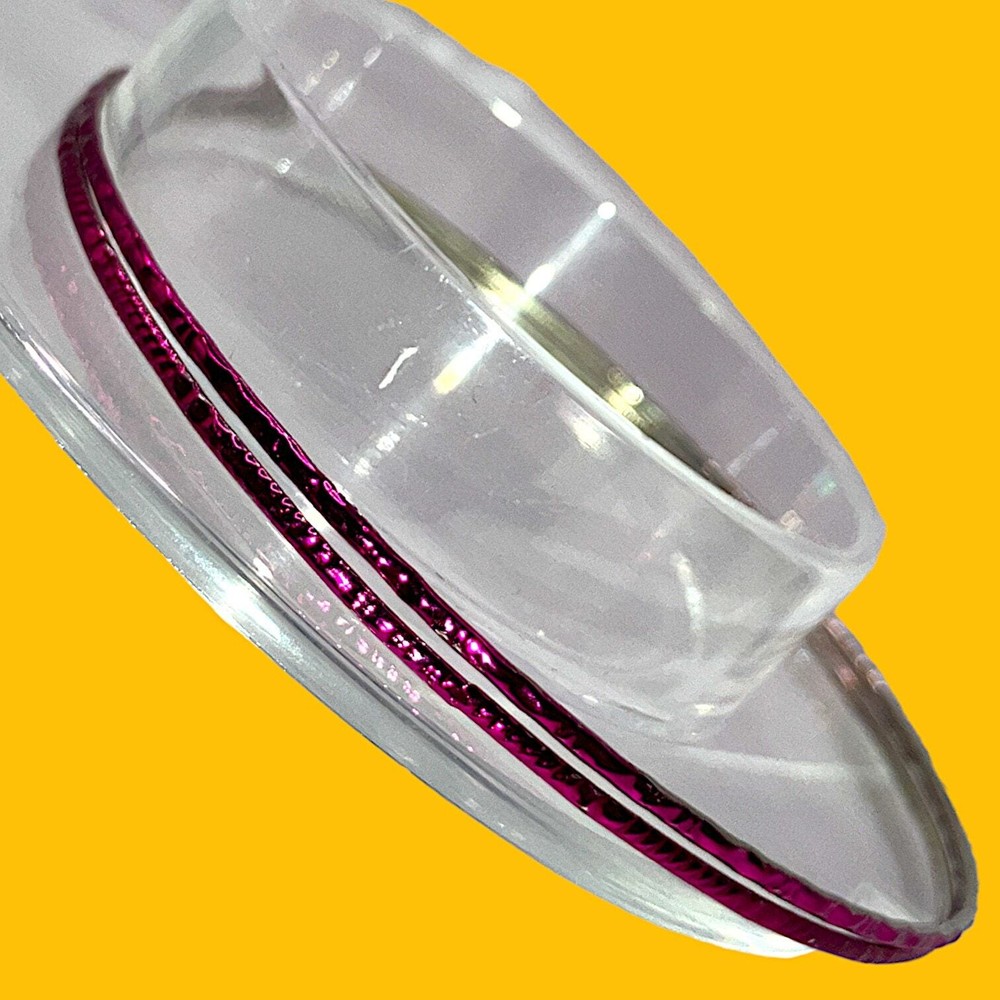 2 Purple Thin Textured 2 5/8" Bangle Bracelets!