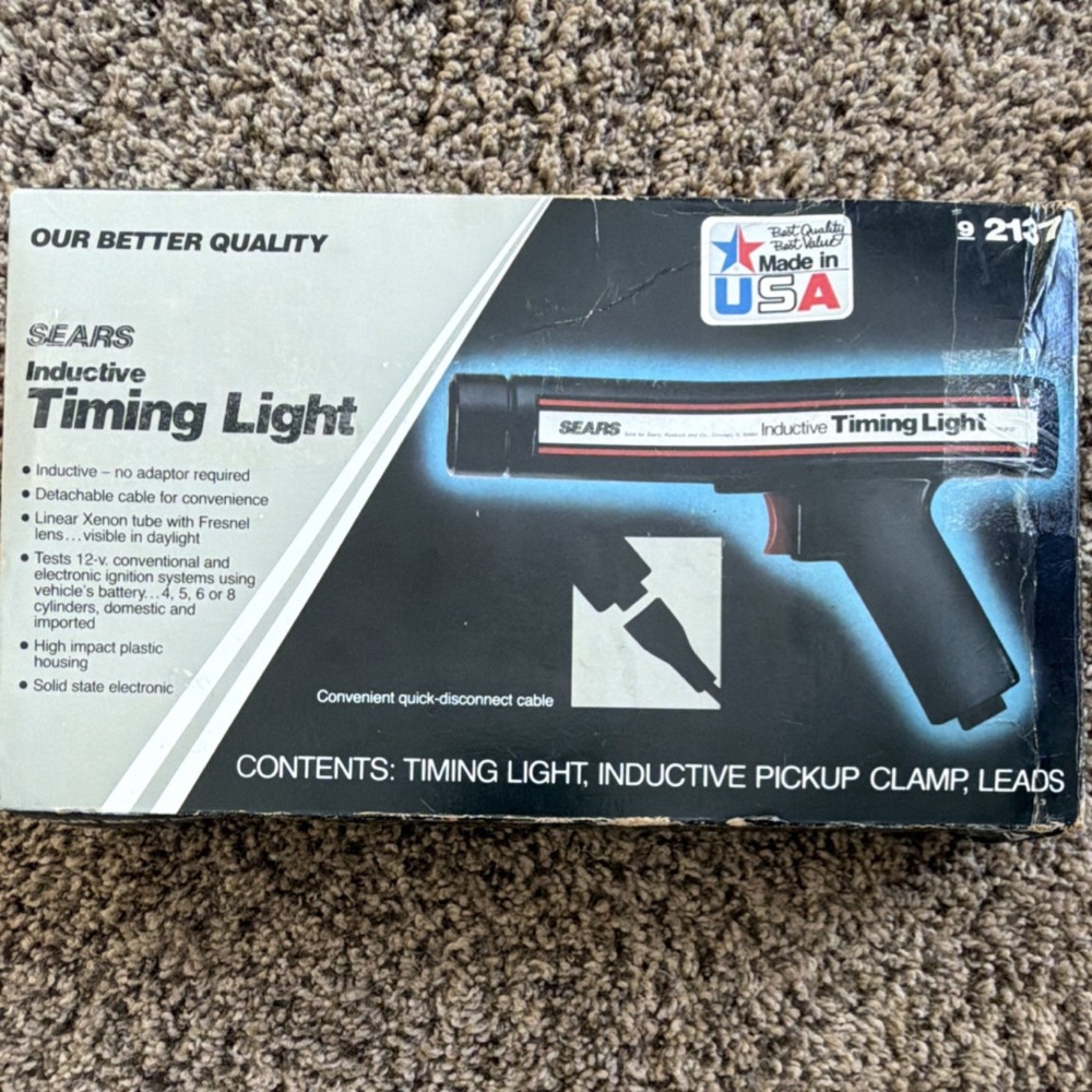 Vintage Sears Inductive Timing Light 12 Volt