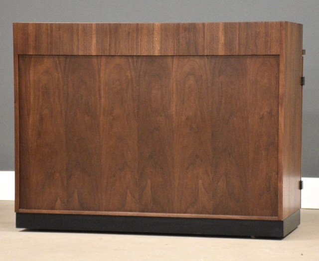 Refinished Walnut Bar by Milo Baughman for Directional