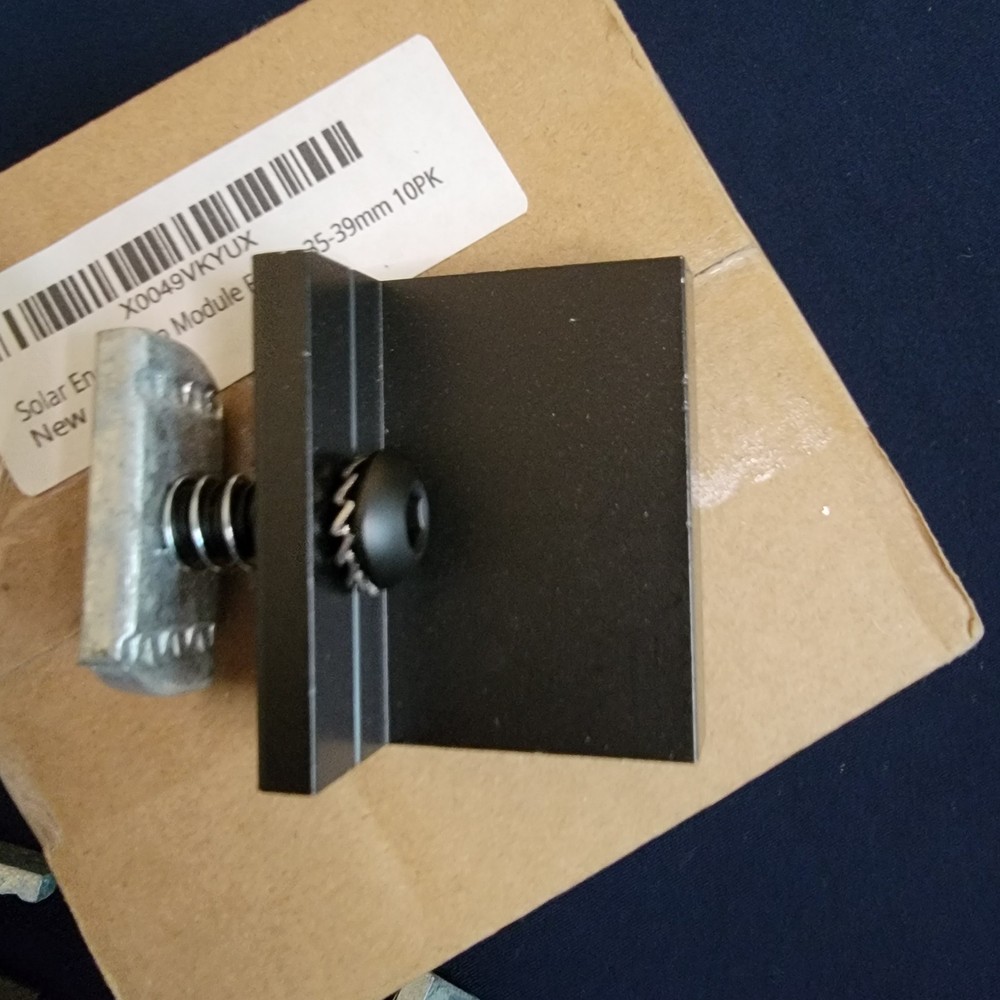 Solar End Clamp 35mm Module Frame 35-39mm 10 Pack