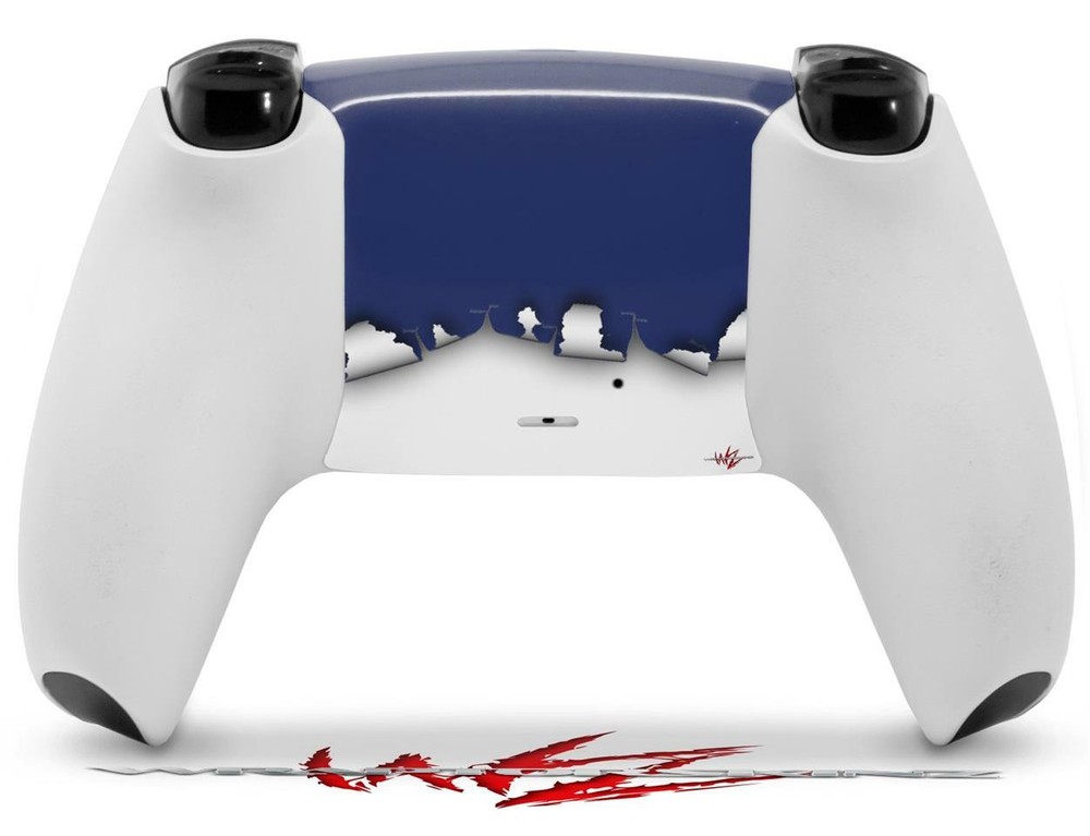 Skin Sony PS5 Controller Ripped Colors Blue White