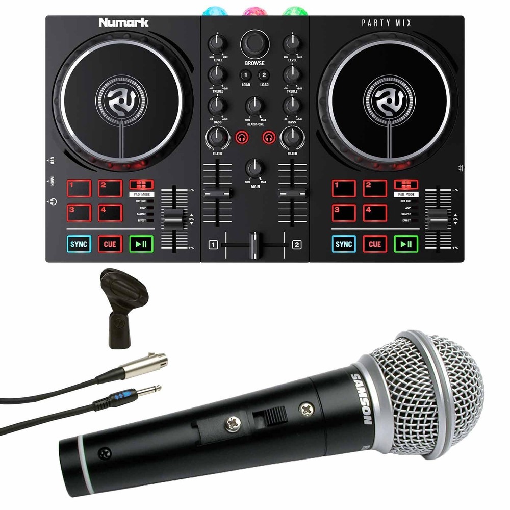 Numark Party Mix II DJ Controller for Serato LE Software + Microphone
