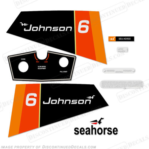 Fits Johnson 1976 6hp Decals