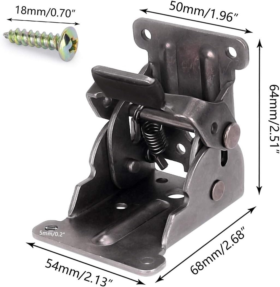 4 Pack Locking Hinge for Folding Table Brackets, Heavy Duty Folding Brackets 90
