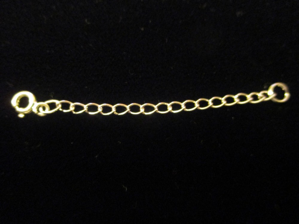 EXTENDER 925 silver bracelet/necklace extension 2 inches & SpringRing type lock