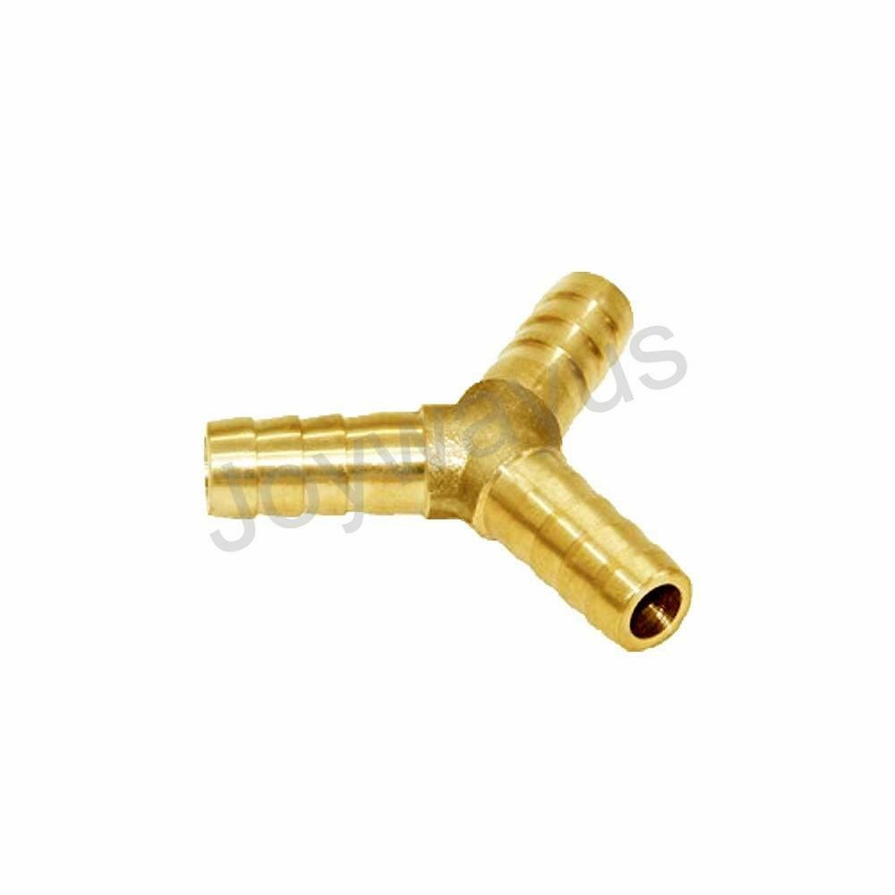 5/16" ID Hose Barb Y Shaped 3 Way Union Fitting Intersection/Split Brass Water