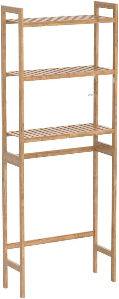 3-Tier Bamboo Over Toilet Storage Organizer - Space-Saving Bathroom Shelf
