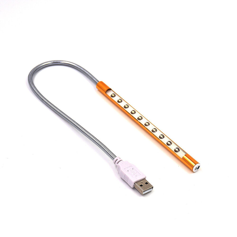 Flexible Touch Switch USB Light Lamp 10 LED for Notebook Laptop Keyboard Reading