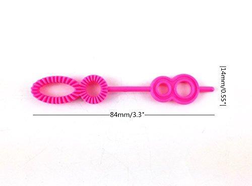 HONBAY 50pcs Colorful Multihole Bubble Wands