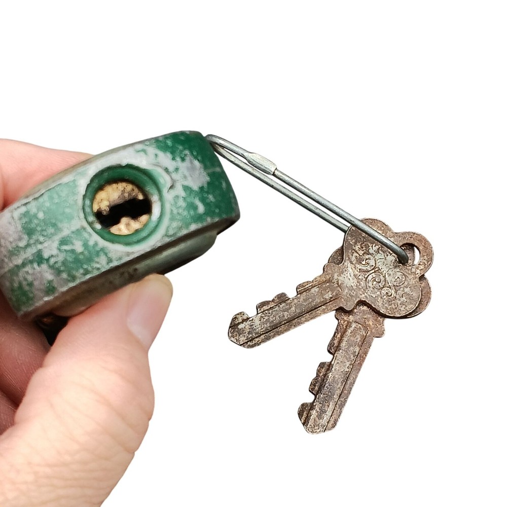 Unique Vintage Padlock with Two Keys