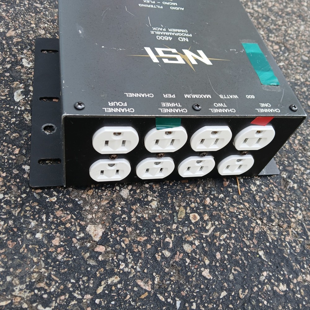 NSI ND 4600 4-Channel Dimmer Pack Programmable Microplex 8 Outlets