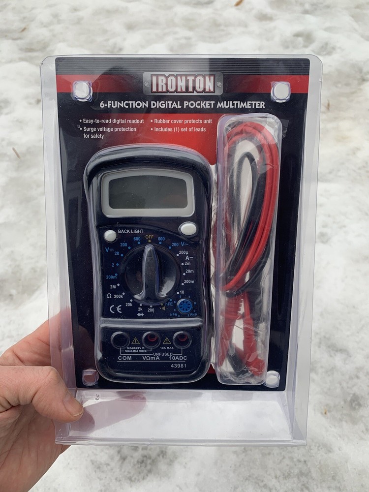 Iron 6-function Digital Pocket Multimeter New