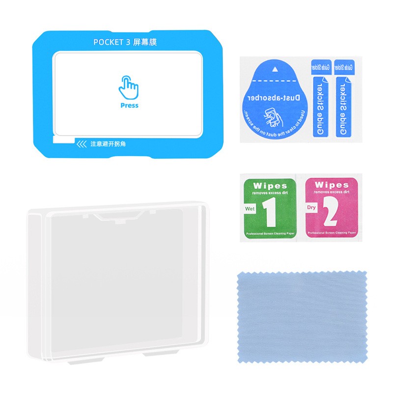 Camera Screen Quick Mount Tempered Film Kit Screen Protector For DJI Pocket 3