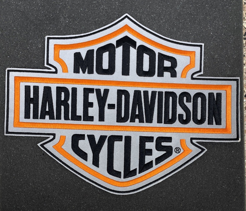 Harley Davidson HD Motor Cycles Shield ~10.75" jacket patch c/e