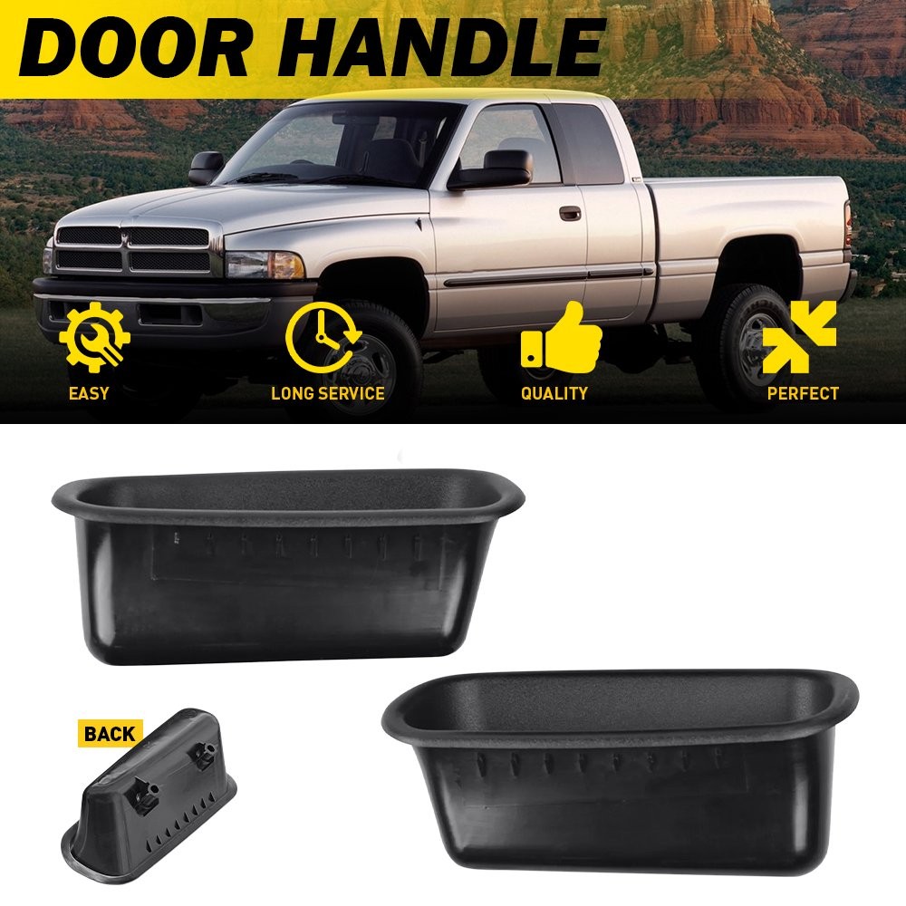 2 For 1994-2001 2002 Dodge Ram 1500 2500 3500 Front RH & LH Door Pull Handle Cup