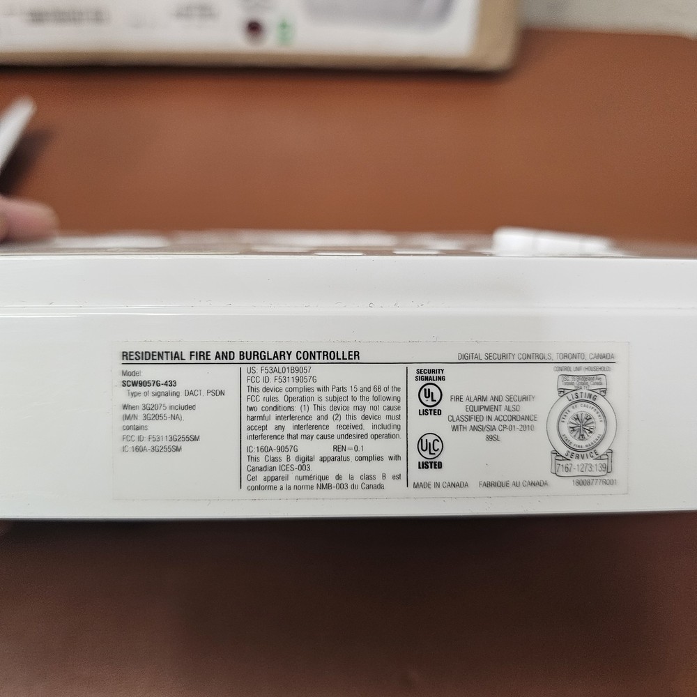 DSC Impassa SCW9057G-433 Alarm Control Panel With Accessories