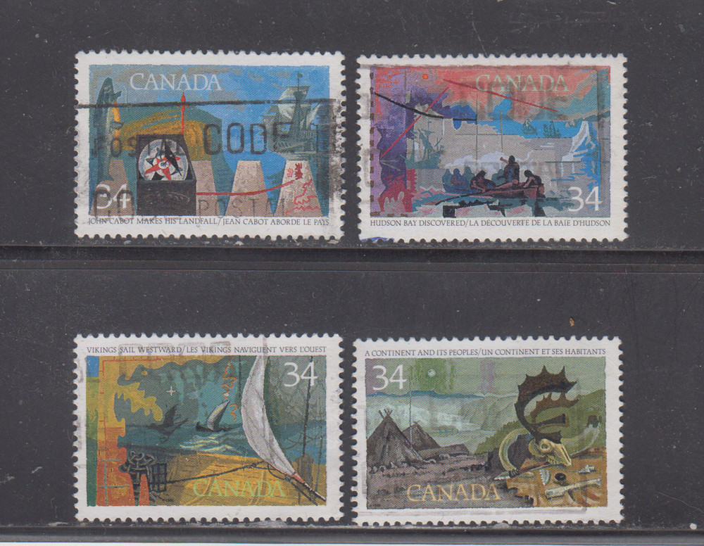 CANADA 1986  - USED - SCOTT # 1104/07 EXPLORER  CPLT. SET