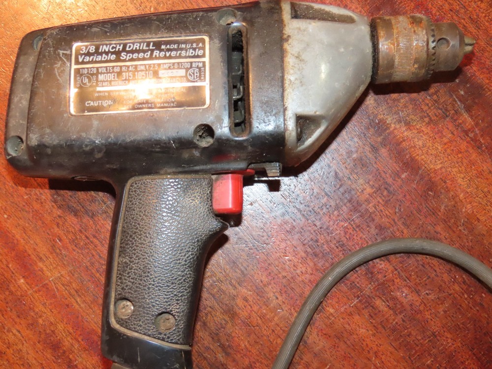 Sears Craftsman 3/8" Drill Variable Speed Reversible Tested 315.10510