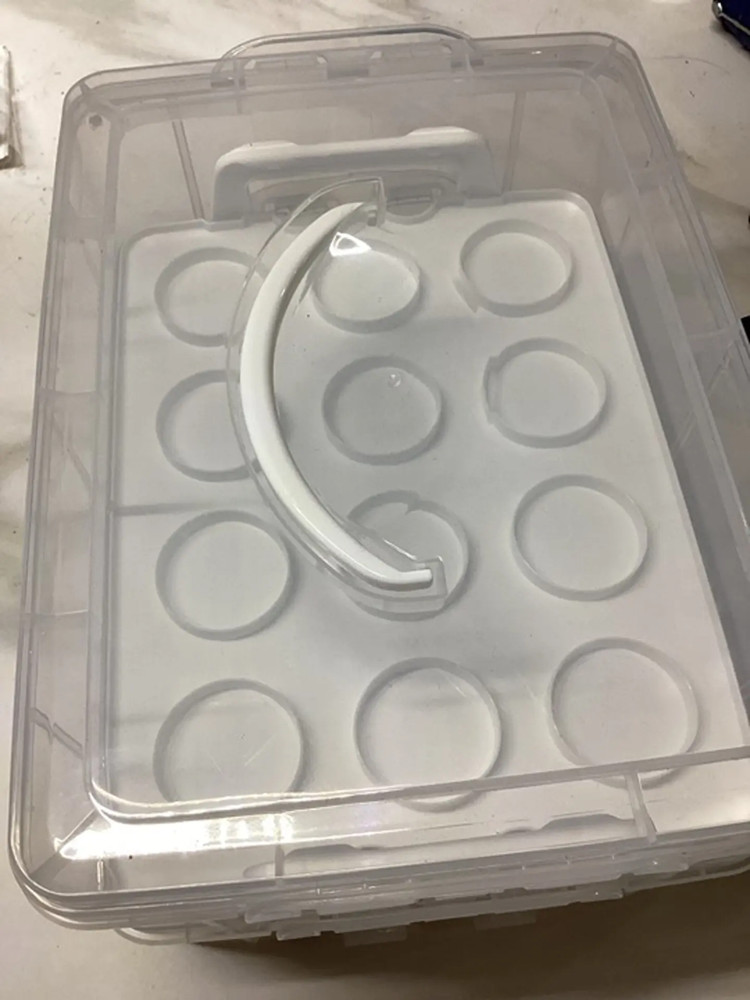 2-Tier Display Clear Cupcake Bread Storage Box