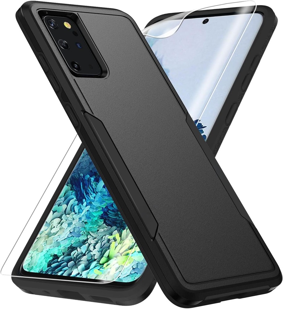for Galaxy S20 Plus Case, with HD Screen Protector [Military Grade Drop Tested]