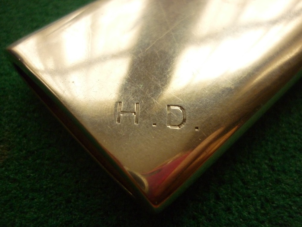 Solid Silver Unusual Sliding Vesta Case Birm 1925 with Advertising Inscription
