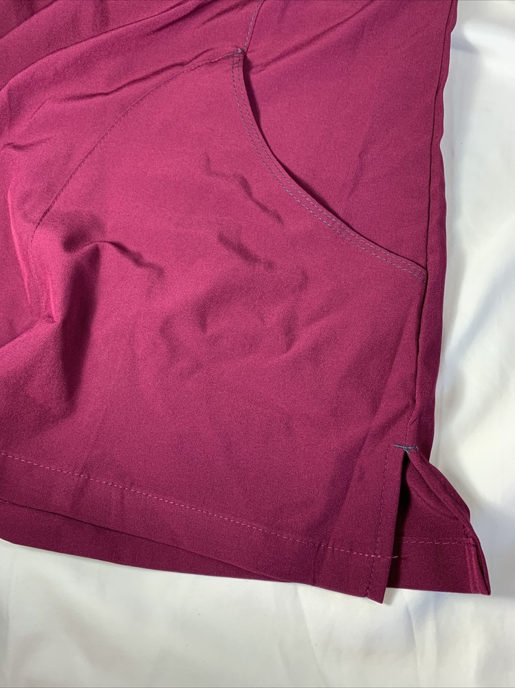 Maevn Matrix Impulse Scrub Top Womens Size 2XL Polyester Blend Wine #4510