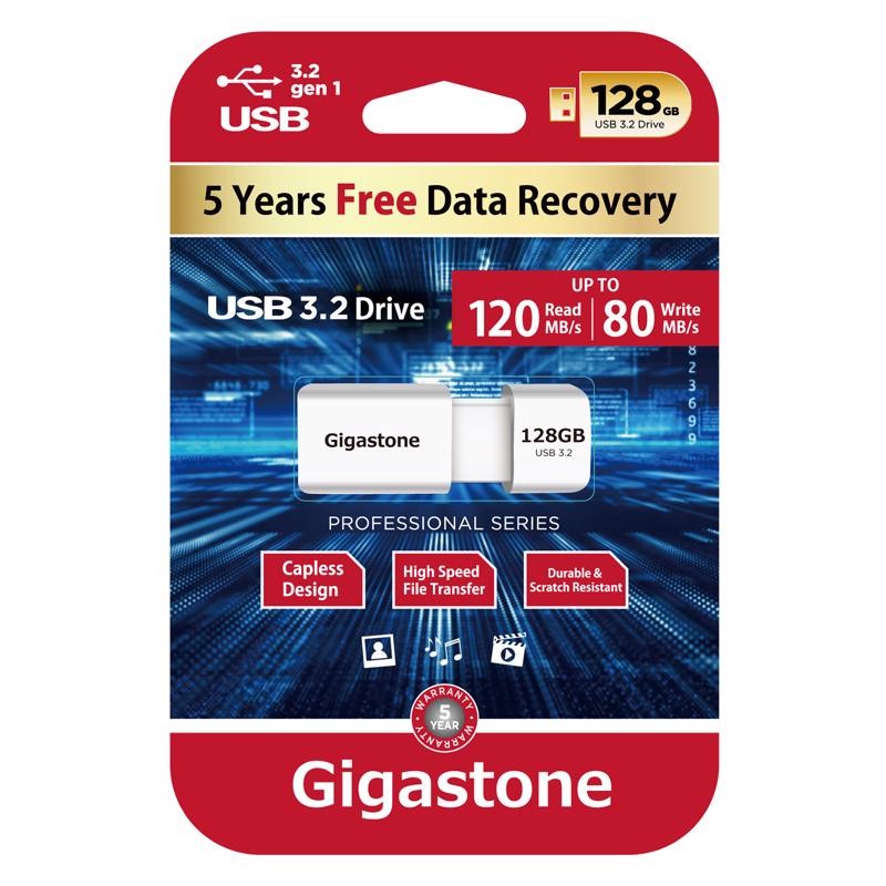 Gigastone 128GB USB Flash Drive White