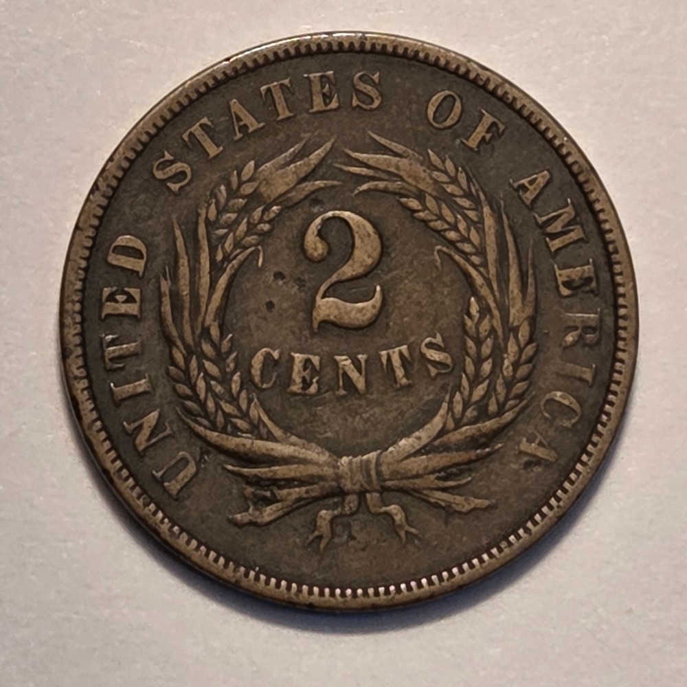 #2 Nicer Low Mintage 1868 Two Cent Piece