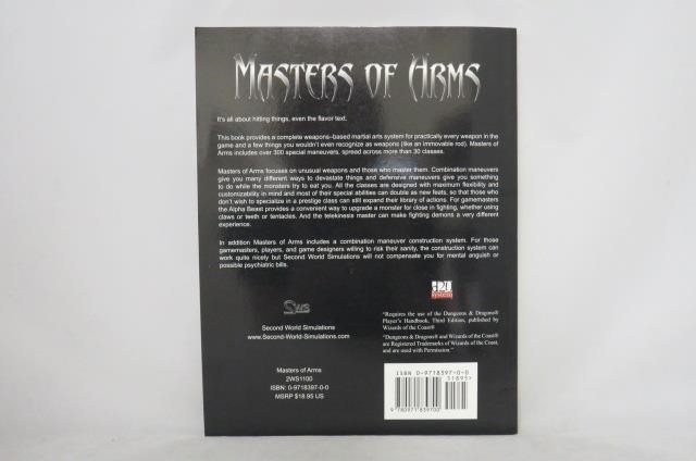 d20 System 2002 - Masters of Arms - Second World Simulations (EX)