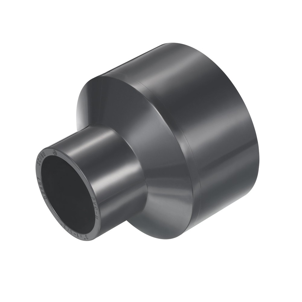 3"x1-1/2" SCH80 UPVC Reducer Pipe Fitting Straight Coupling Connector, Grey