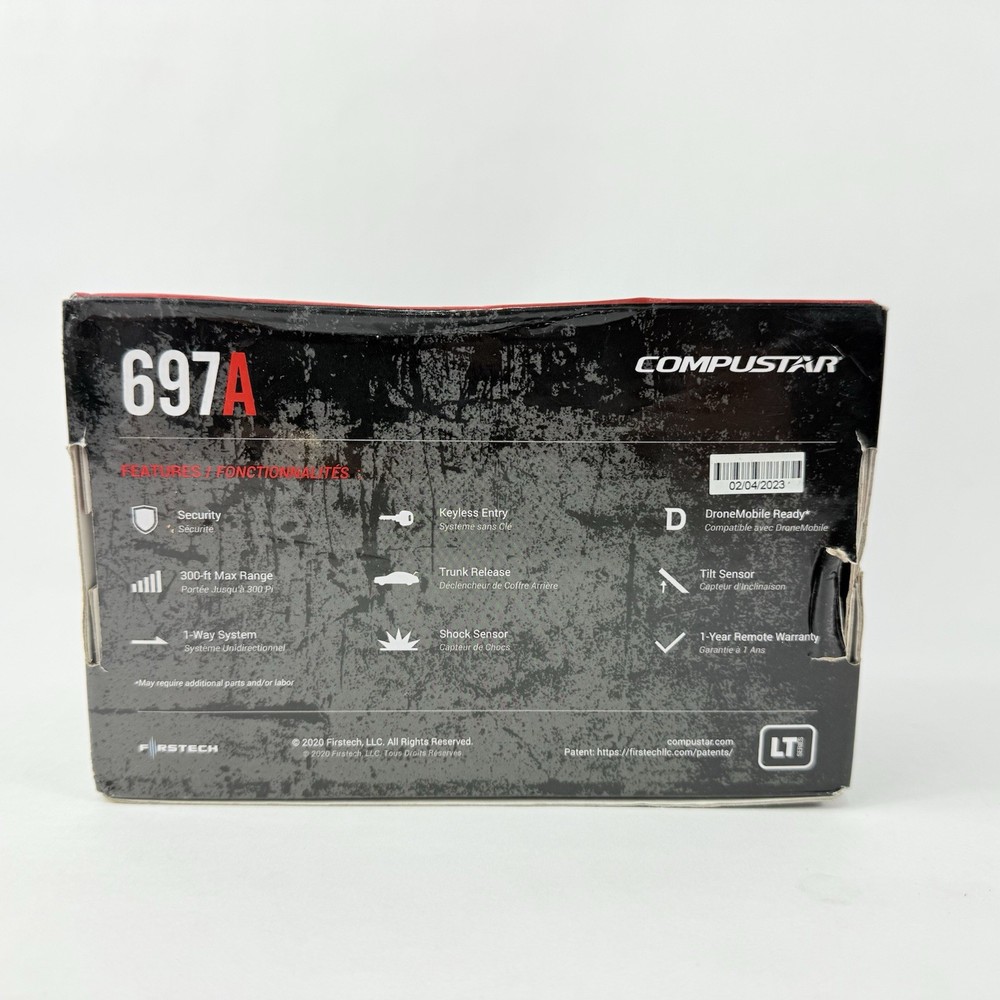 Compustar CS697-A All-in-One 1-Way Security System - Black - Brand New Open Box