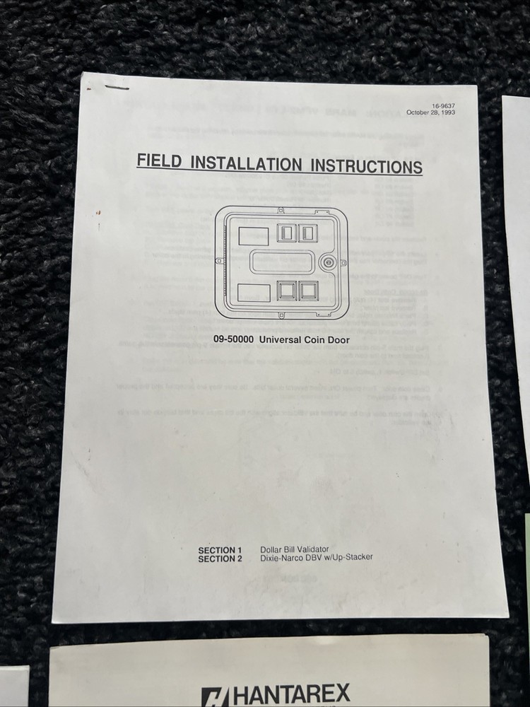 (ORIGINAL MANUAL ) KILLER INSTICT JAMMA PCB ARCADE