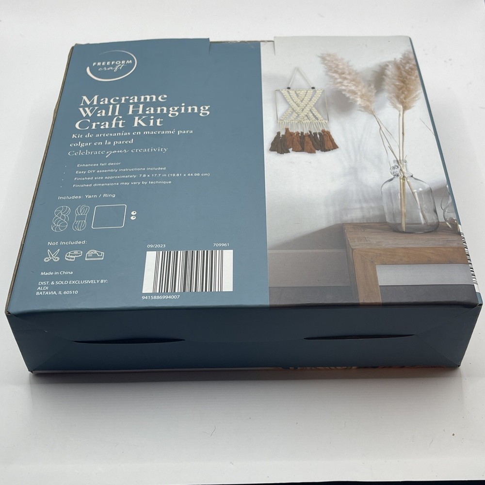 Freeform Craft Macrame Wall Hanging Kit Easy DIY Assembly Instructions