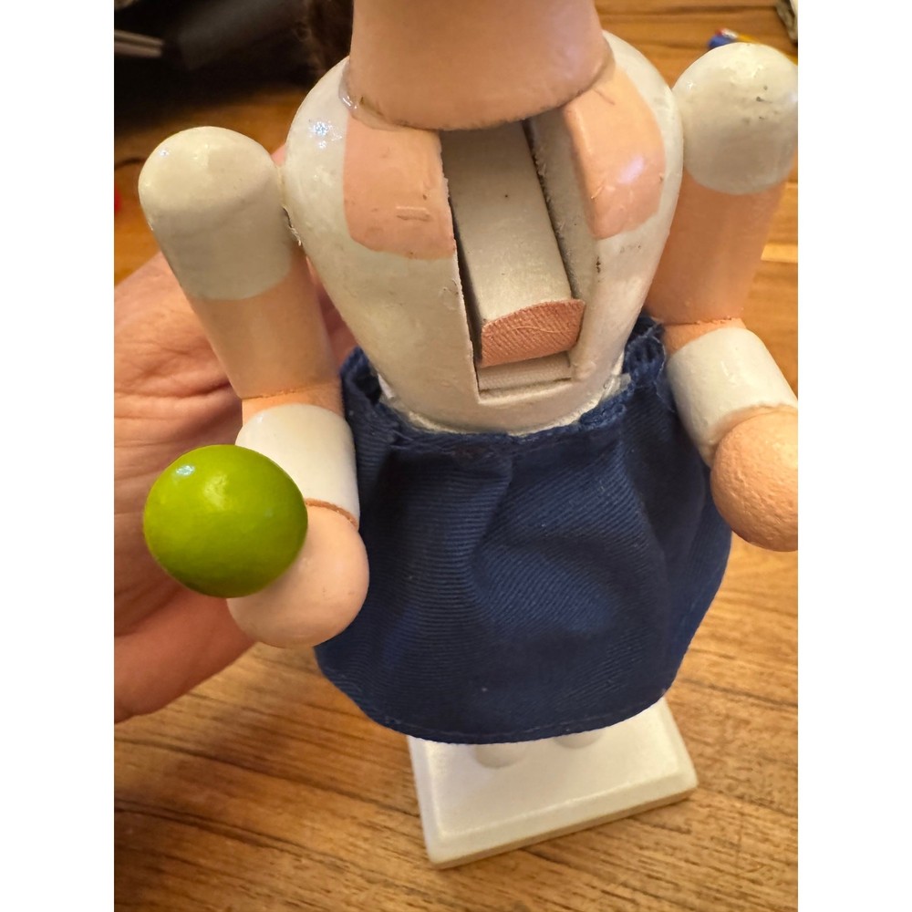 Tall tennis player girl nutcracker