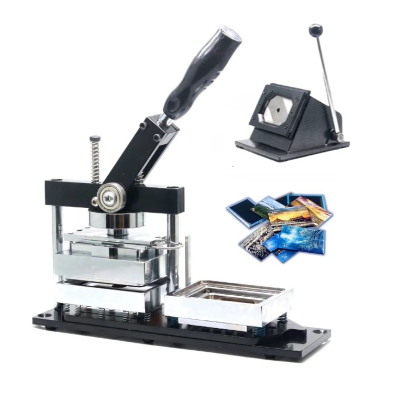 80*53mm Fridge Magnet Badge Making Machine Rectangle Button Maker Kit W/Cutter