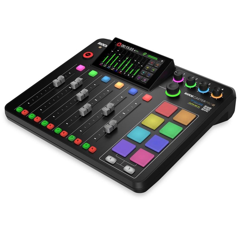 Rode RODECaster Pro II Integrated Audio Production Studio Console Bundle with 4x