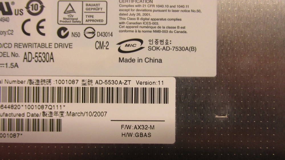 HP Q1277-60055 Internal PPC DVD-ROM Rewritable for Design Jet T-Series Plotters