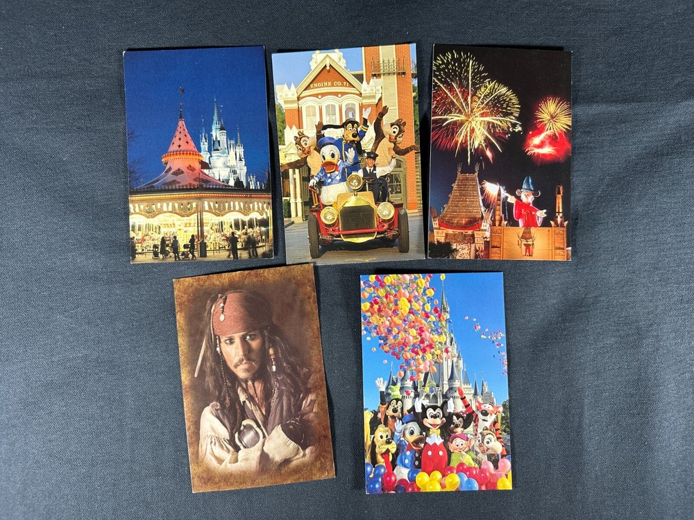 Disney World Postcards Jack Sparrow and misc