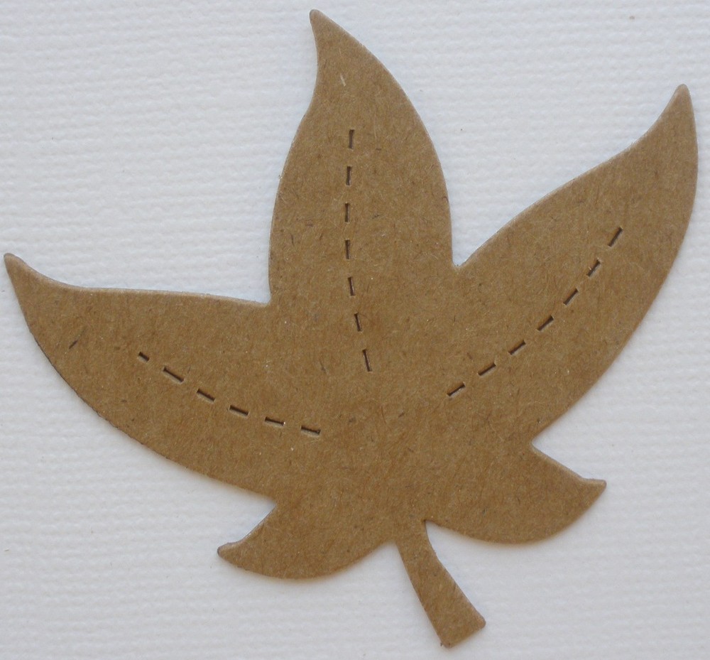 (4) MAPLE LEAF - Fall Leaves Style 2 - Bare Chipboard Die Cut - 2 1/8" x 2 1/4"